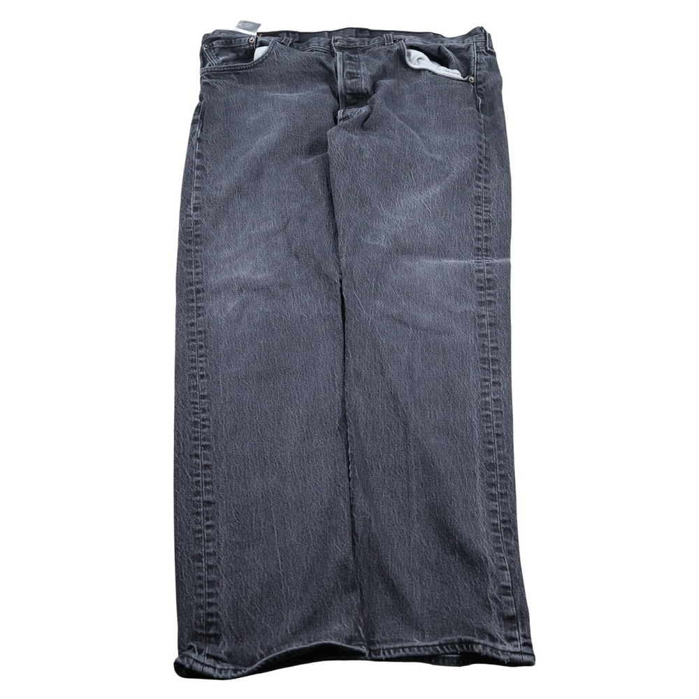 Levis Jeans Mens 40x32 Gray Charcoal Wash Straight Fit Button Fly Denim Pants